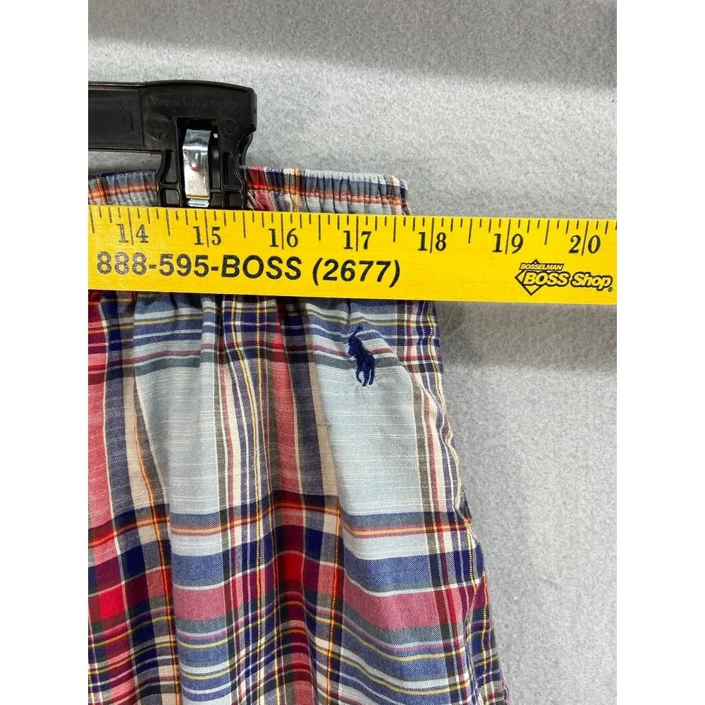 Polo Ralph Lauren Pajama Pants Mens Sz XL Plaid Sleepwear Lounge Cotton Blue Red